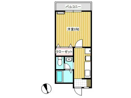 ファミール楓(1K/1階)の間取り写真