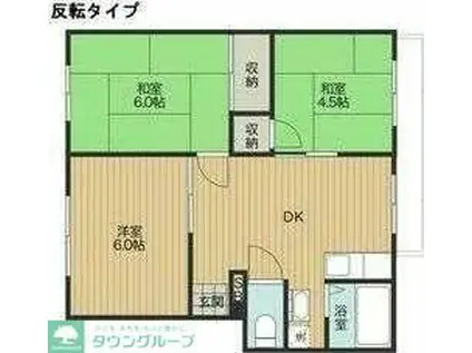 サープラス伊勢原PIII(3DK/2階)の間取り写真