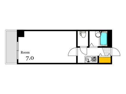 コマツエステート5(1K/5階)の間取り写真