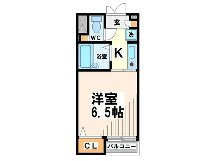 仙川ブリランテハイツ(1K/3階)の間取り写真