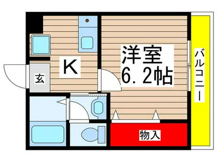 ヴェルド・ミール(1K/3階)の間取り写真