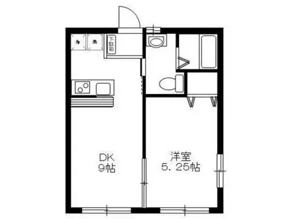 エスポワール(1DK/1階)の間取り写真