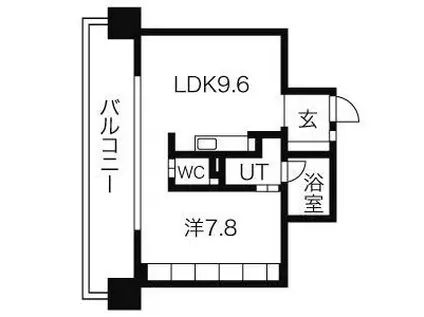 アーデン泉プレミア(1LDK/2階)の間取り写真