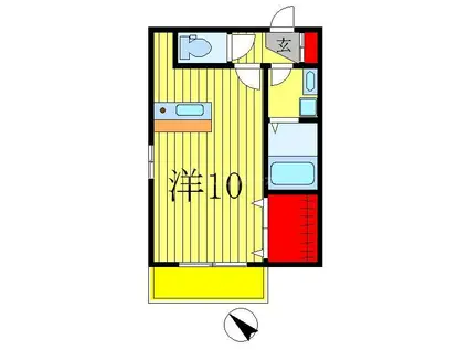 VIVACE(ワンルーム/2階)の間取り写真