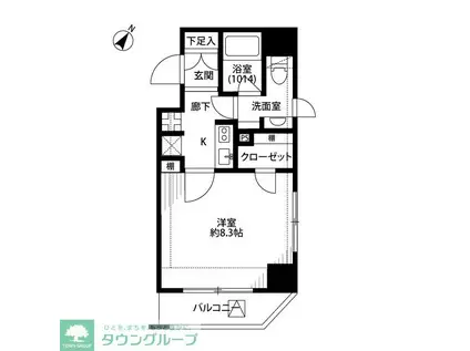 プレール・ドゥーク押上TOEWR CITY(1K/7階)の間取り写真