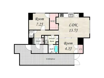 HALEKAILA(2LDK/1階)の間取り写真