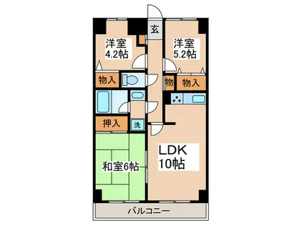 第二鷺沼レジデンス(3LDK/3階)の間取り写真