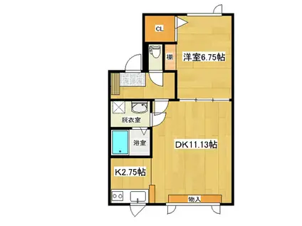 ファースト(1LDK/2階)の間取り写真