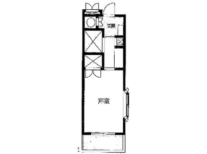 コンフォルト(ワンルーム/2階)の間取り写真