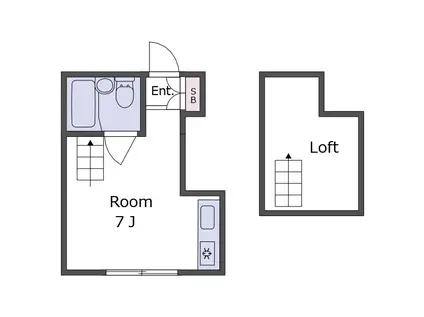 メゾン小林(ワンルーム/2階)の間取り写真