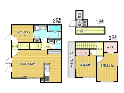 ラディーチェ目黒緑が丘(2SLDK/2階)の間取り写真