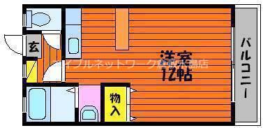 コートダジュールC(ワンルーム/1階)の間取り写真