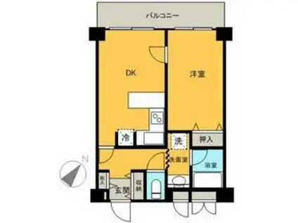 ウインベルデュエット上板橋第3(1DK/3階)の間取り写真