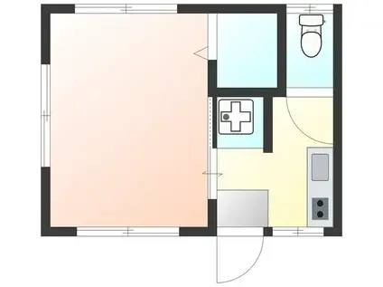 カールハウス(1K/1階)の間取り写真