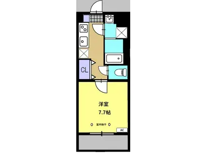 IRSG(1K/5階)の間取り写真