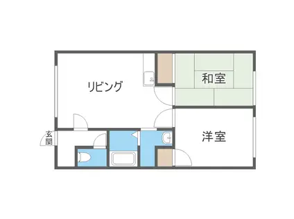 エムズアイ(2LDK/1階)の間取り写真