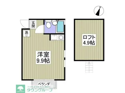 アークエステ-ト(ワンルーム/2階)の間取り写真