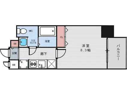 アドバンス大阪城エストレージャ(1K/6階)の間取り写真