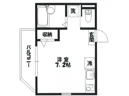 エーカー・いとう(ワンルーム/2階)の間取り写真