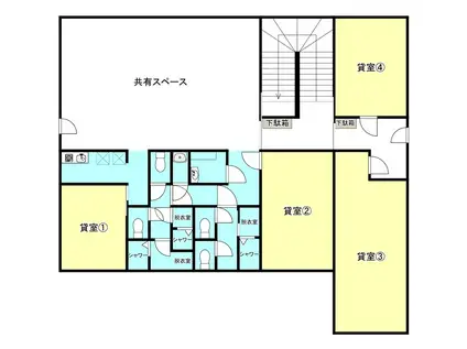 NOMURA BLDG(ワンルーム/2階)の間取り写真