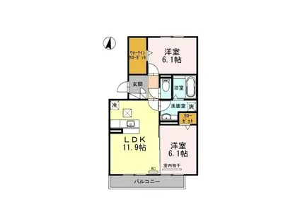 レジェンド(2LDK/1階)の間取り写真