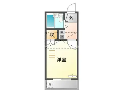 ユトリロ談合町(1K/1階)の間取り写真