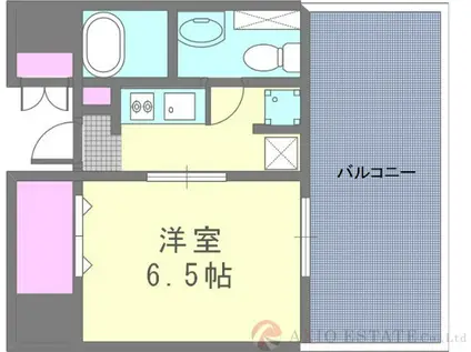 オリエンタル江坂(1K/13階)の間取り写真