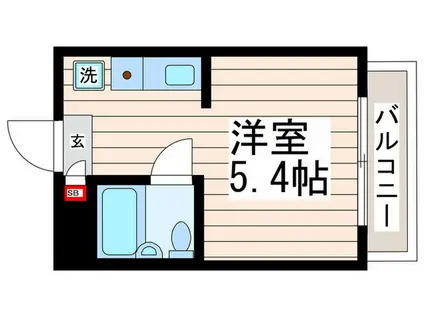 スマイルキングビル(ワンルーム/3階)の間取り写真