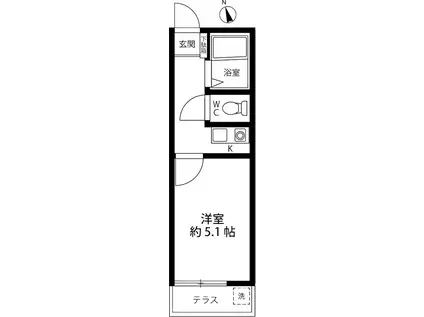 ハウス荻窪(1K/1階)の間取り写真