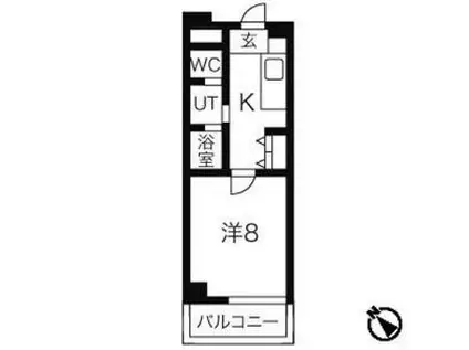 RIDGE大曾根(1K/14階)の間取り写真
