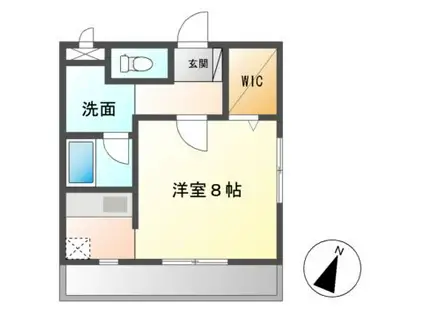 グランコート(1K/2階)の間取り写真