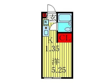J-MISSIONS千城台D(ワンルーム/1階)の間取り写真