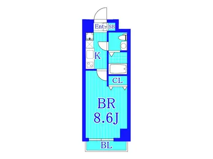 アリウス(1K/6階)の間取り写真