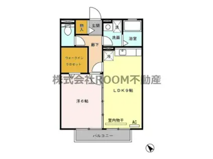 FINE VIEW K(1LDK/1階)の間取り写真