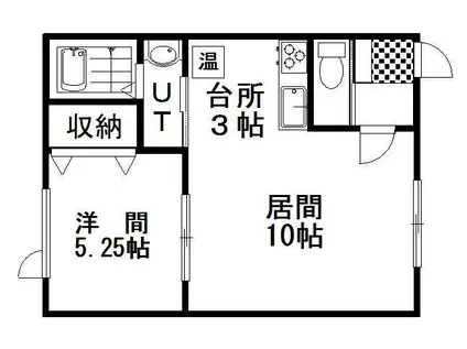 リレイション3(1LDK/1階)の間取り写真