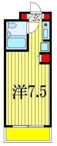 鎌ヶ谷ハイツ(ワンルーム/2階)の間取り写真