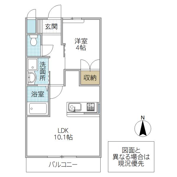 PURE STAGEII(1LDK/2階)の間取り写真