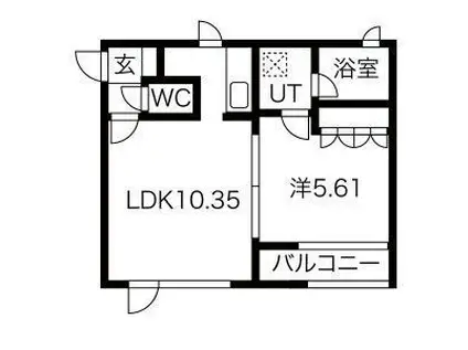 メグロポイント(1LDK/3階)の間取り写真