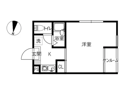 FOLLETT II(1K/2階)の間取り写真