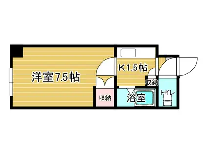 メゾンドーラル(1DK/3階)の間取り写真