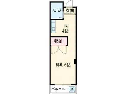 ブレスト北之庄V(ワンルーム/4階)の間取り写真