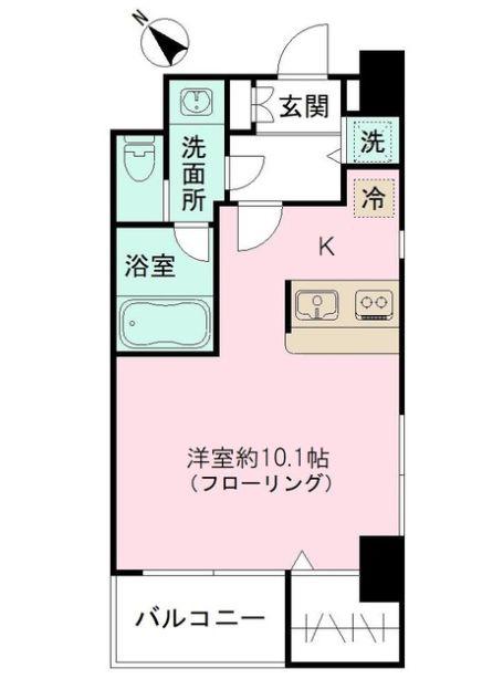 BLOSSOM TSUKUDA(ワンルーム/2階)の間取り写真