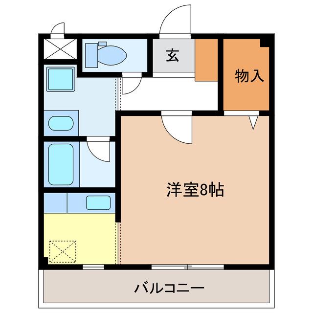 グランコート(1K/1階)の間取り写真