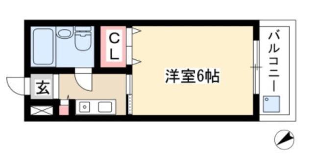 パールマンション社台(ワンルーム/4階)の間取り写真