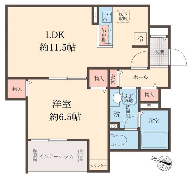 スマイル K(1LDK/1階)の間取り写真
