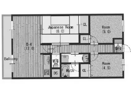 グリーンゲート清玄(3LDK/3階)の間取り写真