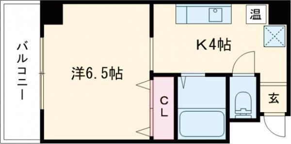 マンション アスカ(1K/5階)の間取り写真