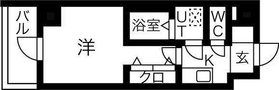 プライムアーバン仙台木町通(1K/5階)の間取り写真