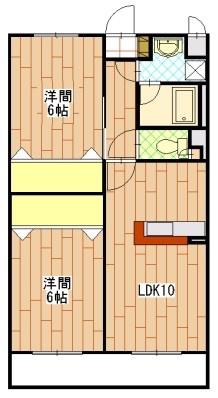 シーシェル馬舟(2LDK/1階)の間取り写真