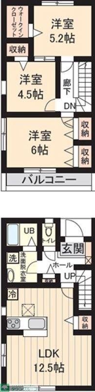 リーブルファイン熊谷久下(3LDK/1階)の間取り写真